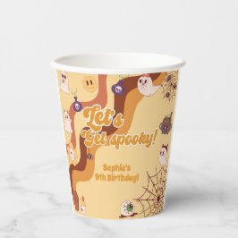 Laten we griezelige Halloween retro kinderen verja Papieren Bekers