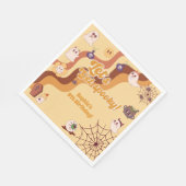 Laten we griezelige Halloween retro kinderen verja Servet (Hoek)