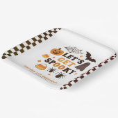 Laten we griezelige Halloween verjaardag krijgen Papieren Bordje (Gebogen)