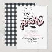 Laten we griezelige Halloween verjaardagsuitnodigi Kaart (Voorkant / Achterkant)