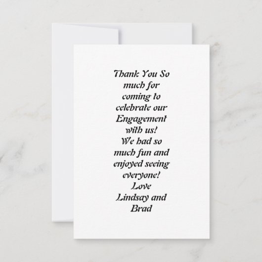 Laten we Grillen en Ontspannen Betrokkenheid Bedan Bedankkaart (Achterkant)