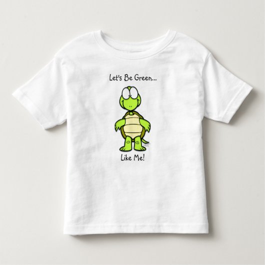 Laten we groen zijn zoals ik! kinder shirts (Voorkant)