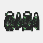 Laten we Groene Bokeh Gradient Verjaardag vieren Bedankdoosjes (Uitgevouwen)