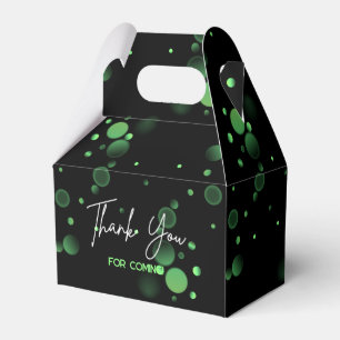 Laten we Groene Bokeh Gradient Verjaardag vieren Bedankdoosjes