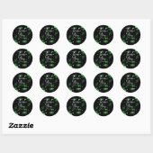 Laten we Groene Bokeh Gradient Verjaardag vieren Ronde Sticker (Vel)