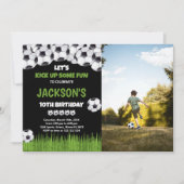 Laten we groene Voetbal maken met foto Kaart (Voorkant)