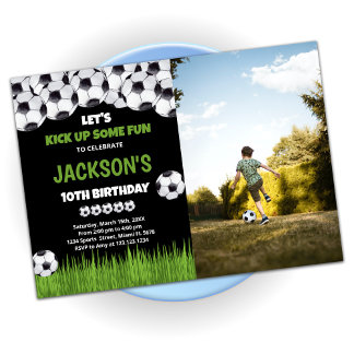 Laten we groene Voetbal maken met foto Kaart