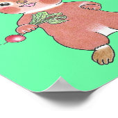 "Laten we groenten eten" hongerig konijntje kinder Poster (Hoek)