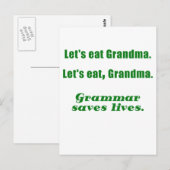 Laten we grootmoeder Grammar leven redden Briefkaart (Voorkant / Achterkant)