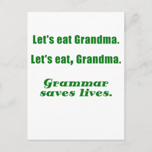 Laten we grootmoeder Grammar leven redden Briefkaart