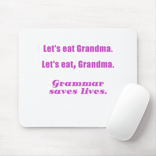 Laten we grootmoeder Grammar leven redden Muismat (Met muis)