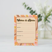 Laten we Groovy Baby shower wensen en advies krijg Informatiekaartje (Staand voorkant)