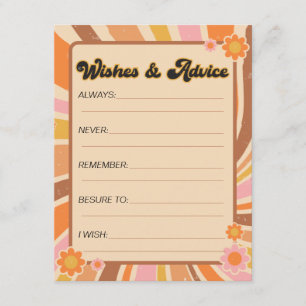 Laten we Groovy Baby shower wensen en advies krijg Informatiekaartje