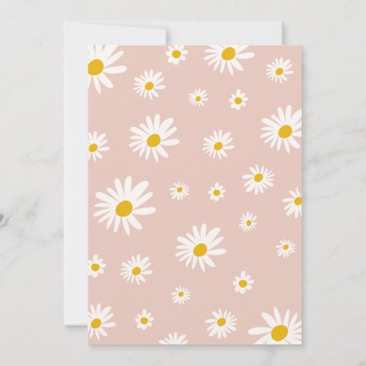 Laten we Groovy Daisy Rainbow Retro Verjaardag hal Kaart (Achterkant)