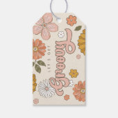 Laten we Groovy  Floral Girls Favor halen Cadeaulabel (Voorkant)