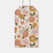 Laten we Groovy  Floral Girls Favor halen Cadeaulabel (Achterkant)