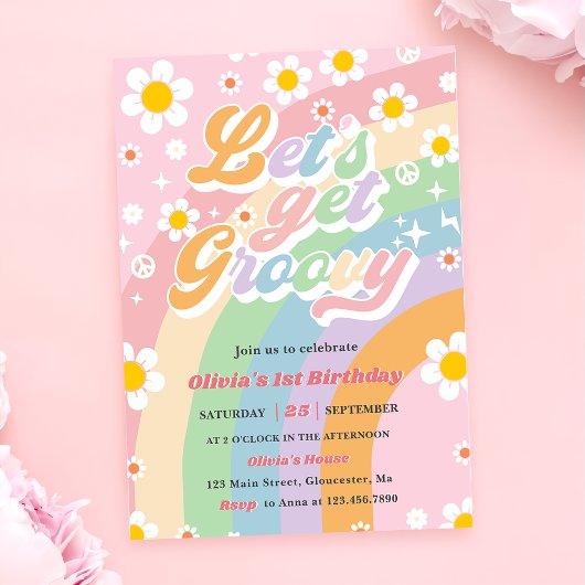 Laten we Groovy  Floral Girls halen. Kaart