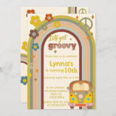 Laten we groovy jarig zijn kaart (Voorkant / Achterkant)