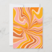 Laten we Groovy Pink en Oranje Arch Girl Birthday  Kaart (Achterkant)