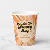 Laten we Groovy Retro Baby shower halen Papieren Bekers (Achterkant)