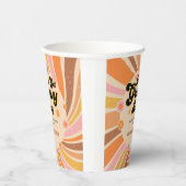 Laten we Groovy Retro Baby shower halen Papieren Bekers (Rechts)