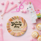 Laten we Groovy Retro Baby shower halen Papieren Bordje (Feest)