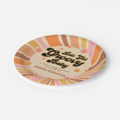Laten we Groovy Retro Baby shower halen Papieren Bordje (Gekanteld)