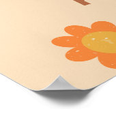 Laten we Groovy Retro Baby shower halen Poster (Hoek)