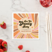 Laten we Groovy Retro Baby shower halen Servet (Insitu)