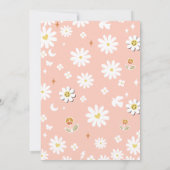 Laten we Groovy Retro Boho Daisy Rainbow Birthday Kaart (Achterkant)