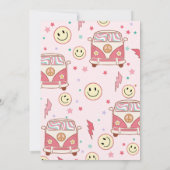 Laten we Groovy Retro Boho Daisy Rainbow Birthday  Kaart (Achterkant)