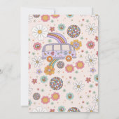 Laten we Groovy Retro Boho Daisy Rainbow Birthday  Kaart (Achterkant)