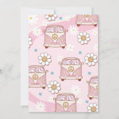 Laten we Groovy Retro Boho Daisy Rainbow Birthday  Kaart (Achterkant)