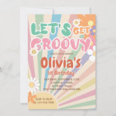 Laten we Groovy Retro Boho Sunshine Verjaardag hal Kaart (Voorkant)