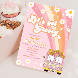 Laten we Groovy Retro Rainbow 10e verjaardag krijg Kaart