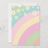 Laten we Groovy Retro Rainbow Pastel 4th Verjaarda Kaart (Achterkant)