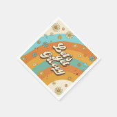 Laten we Groovy Retro Regenboog 1e Verjaardag hale Servet (Hoek)