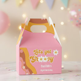 Laten we groovy retro  verjaardag halen bedankdoosjes