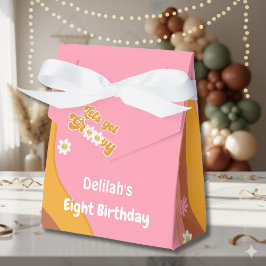 Laten we groovy retro  verjaardag halen bedankdoosjes