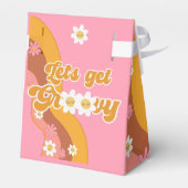 Laten we groovy retro  verjaardag halen bedankdoosjes (Achterkant)