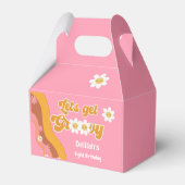 Laten we groovy retro  verjaardag halen bedankdoosjes (Achterkant)