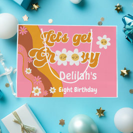 Laten we groovy retro  verjaardag halen groot cadeauzakje