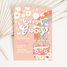 Laten we Groovy Roze Groovy Van Daisy Verjaardag k