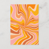 Laten we groovy roze retro meisje verjaardagsfeest bedankkaart (Achterkant)