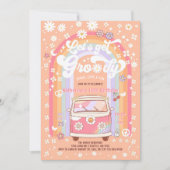 Laten we Groovy Van Daisy Hippie 70s verjaardag kr Kaart (Voorkant)