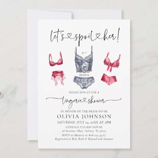 Laten we haar Bra Lingerie Vrijgezellenfeest verwe Kaart (Voorkant)