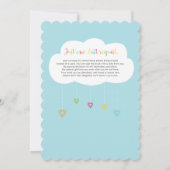 Laten we haar douchen met Love Baby shower Invitat Kaart (Achterkant)