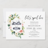 Laten we Haar Florale Ondergoed Bruidsmeisjesfeest Kaart (Voorkant)