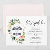 Laten we Haar Florale Ondergoed Bruidsmeisjesfeest Kaart (Voorkant / Achterkant)