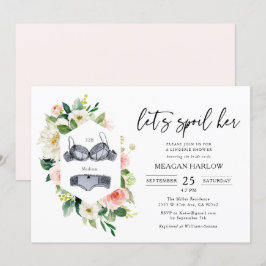 Laten we Haar Florale Ondergoed Bruidsmeisjesfeest Kaart